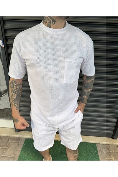 babatex Men's Cotton Lycra Knitted Shorts Suit