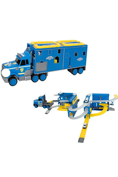 Sunman Sesli Işıklı Transporter Garaj Seti Mavi