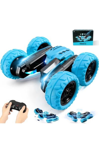 OEM Masinuta cu telecomanda, cascadorii, acumulator reincarcabil, 14 km/h, albastru