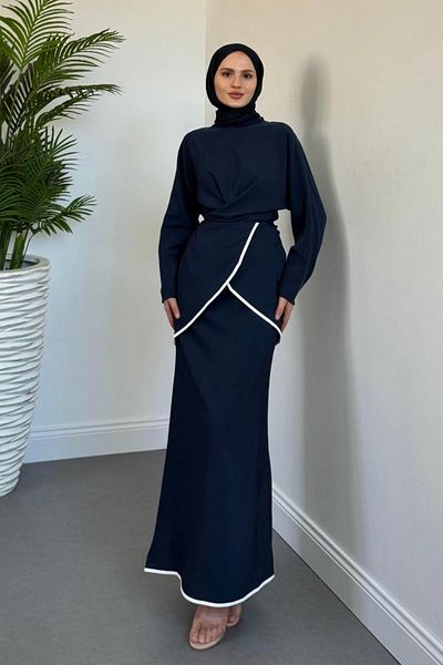 MERVEN AKYÜZ Σετ φούστα Cormel Cross Navy Blue