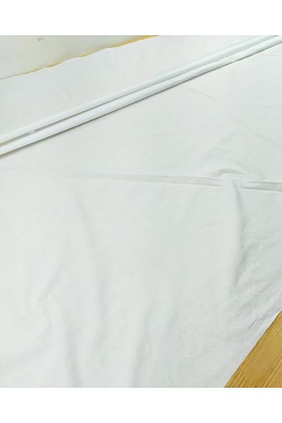 Kumaş Parça Cotton Poplin in White Color (Width 150 cm X Length 220 cm)