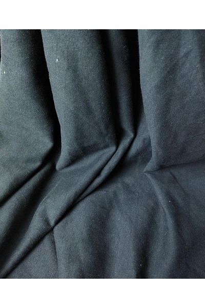 Kumaş Parça Black Interlock Steel Knitted Width: 170 cm