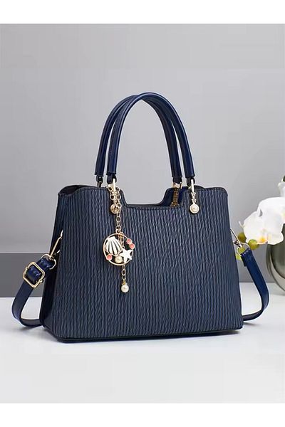 GENERAL New Stylish and Versatile Korean Style Women's Handbag - Dark Blue