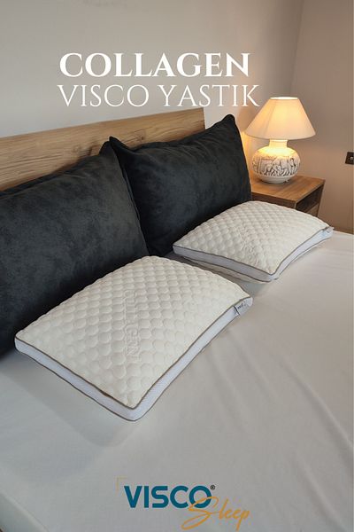 visco sleep Visco Collagen Pillow Orthopedic Visko Pillow 60X40X15 cm