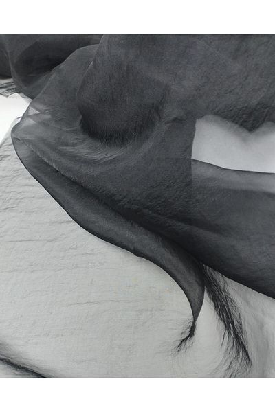 Kumaş Parça Black Organza Tulle (Width 140 cm X Length 200 cm)