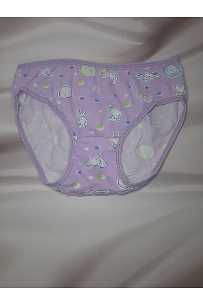 Butik Purple Lycra Patterned Colorful Comfortable Convenient Girl Panties