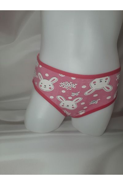 Butik Pink Patterned Lycra Comfortable Convenient Girl Panties