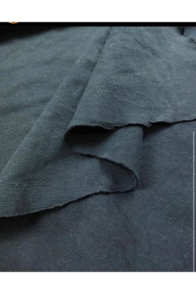 Kumaş Parça Black Interlock Steel Knitted (Width 150 cm X Length 210 cm)