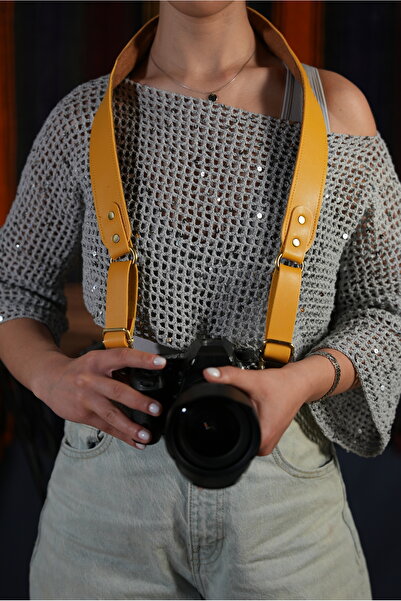 OZİA DSLR ve SLR Fotoğraf Makineleri Boyun Destekli Ayarlanabilir Boyun ve Omuz Askısı