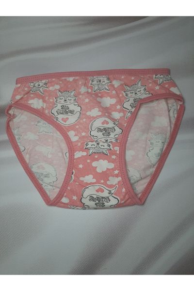 Butik Comfortable and Convenient Girl's Panties with Light Pink Pattern Lycra
