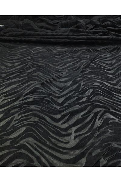 Kumaş Parça Burning Mesh in Black Color (Width 150 cm X Length 235 cm)