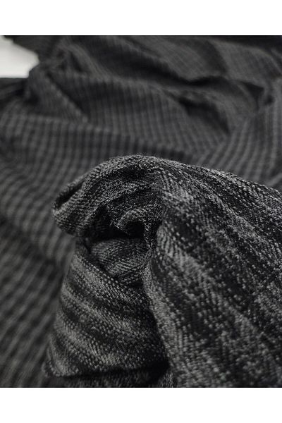 Kumaş Parça Woven in Gray Black Colors (Width 130 cm X Length 195 cm)