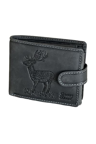 Micutz Personalized Men's Wallet With Hunting Deer Made of Genuine Leather, 13x9.5x3.8 cm