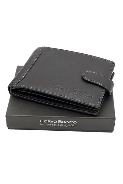 Micutz Elegant Men's Wallet Made of Genuine Leather, Compatible with Passport, Permit, Romanian Banknotes