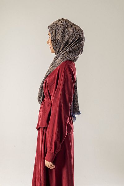 FLEUR SOİE Moonshadow Patterned Woven Cotton Shawl