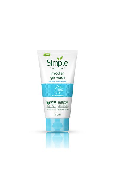Simple Water Boost Micellar Gel Facial Wash, 5 Oz (150 ML)