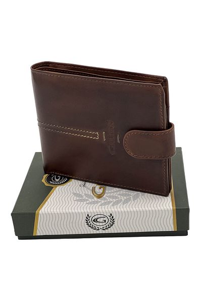 Micutz Brown Leather Wallet for Men, 9 Card Slots, Ideal as a Gift