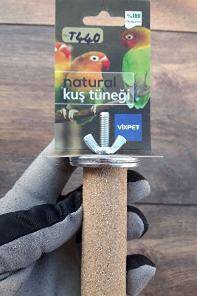 Vixpet Venty 17.5 cm - Diameter 25 mm Sandy Pedicure Parrot Pedestal - Jako, Amazon, Eblectus, Kayak, Alex, Konur