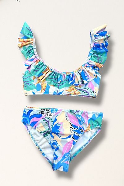 Nilmay mayo Set bikini cu volane pentru fete