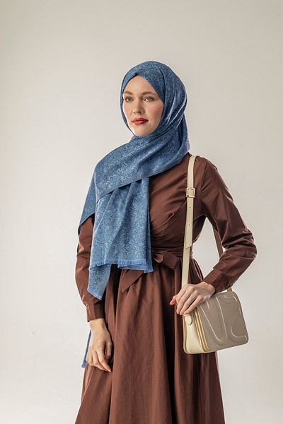FLEUR SOİE Stillwater Patterned Woven Cotton Shawl