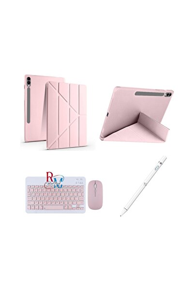 redmud teknoloji Samsung Galaxy Tab S10 FE Plus 13.1" ile Uyumlu Standlı Kılıf Dokunmatik Kalem ve Klavye Mouse Set