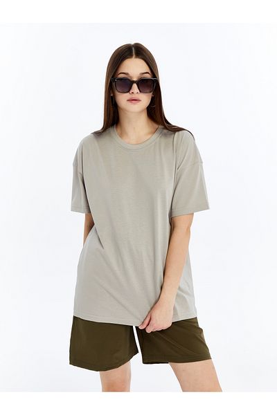 KRAVEN Women's Oversize Crew Neck Loose Fit T-Shirt Vibrant Non-Fading T-Shirt