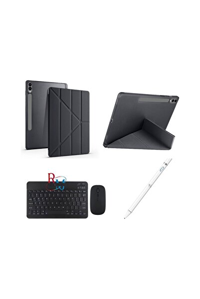 redmud teknoloji Samsung Galaxy Tab S10 FE Plus 13.1" ile Uyumlu Standlı Kılıf Dokunmatik Kalem ve Klavye Mouse Set