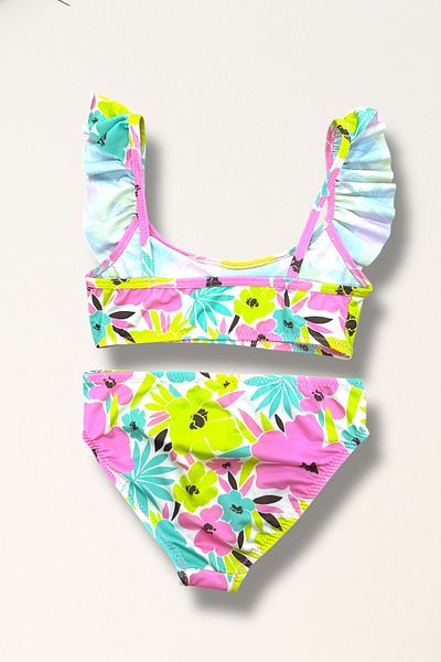 Nilmay mayo Girls' Ruffled Bikini Set