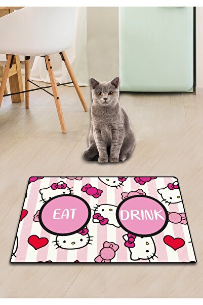 Heza Home Berretto Rosa Kedi Köpek Mama Eğitim Paspası Ve Beslenme Altlığı Pvc