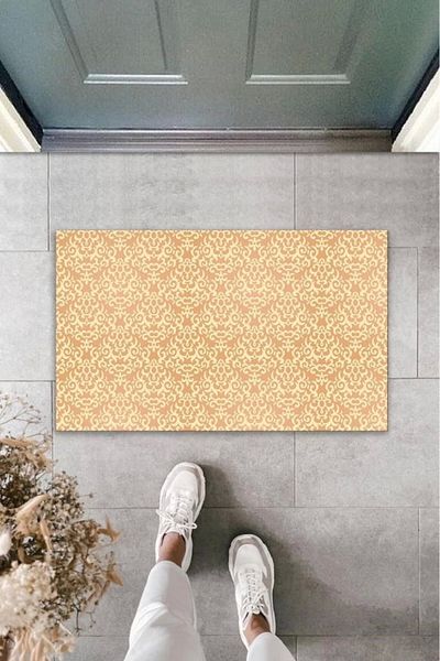 Mu Art Ahşap Bfs Decorative Digital Printing Powder Motif Outdoor Mat K-2084