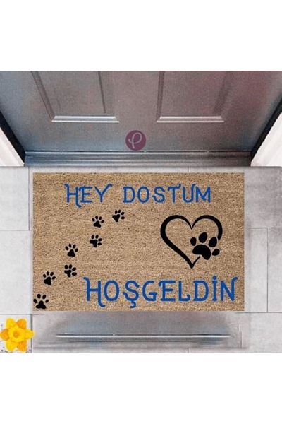 Mu Art Ahşap Bfs Door Mat Decorative Digital Printing Hey Dude P-2473