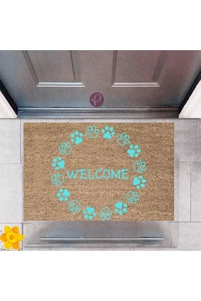 Mu Art Ahşap Bfs Door Mat Decorative Digital Printing Welcome P-2468