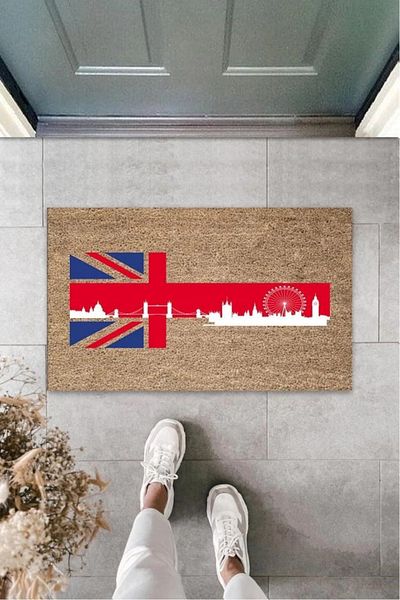 Mu Art Ahşap Bfs Digital Printing Brown London Bridge Mat K-3148