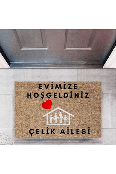 Mu Art Ahşap Bfs Door Mat Decorative Digital Printing Welcome to Our Home P-2465