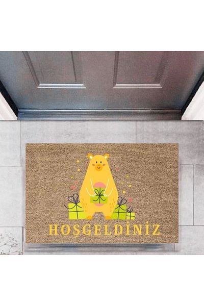 Mu Art Ahşap Bfs Door Mat Decorative Digital Printing Animalsp-2756