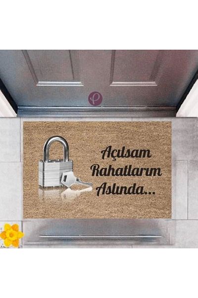 Mu Art Ahşap Bfs Door Mat Decorative Digital Printing Lock P-2393