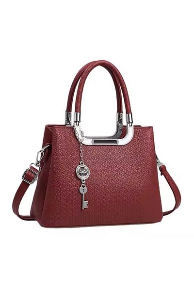 GENERAL Luxury Women's Large Capacity Crossbody Handbag High Quality Quilted Pattern - Liver Red