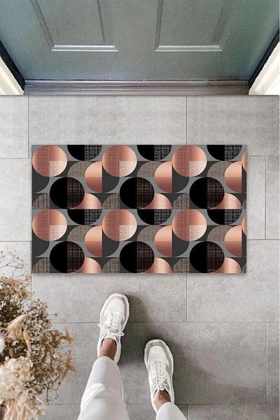 Mu Art Ahşap Bfs Digital Printing Pink Circle Mat K-3199