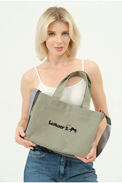 Lemoors Hibiscus Waxed Canvas Light Green Color Women's Design Bag
