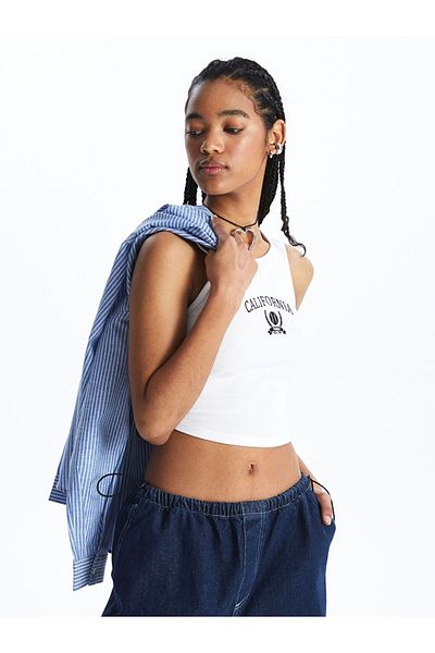 LC Waikiki Xside Active Crew Neck Embroidered Women's Crop