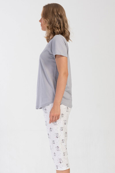 VİENETTA Βαμβακερό γυναικείο κοντομάνικο κοστούμι πιτζάμες Capri, 408098