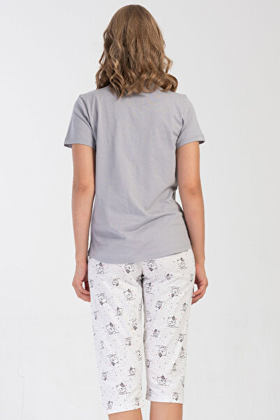 VİENETTA Βαμβακερό γυναικείο κοντομάνικο κοστούμι πιτζάμες Capri, 408098