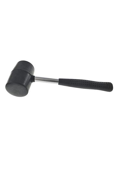 OEM Black rubber mallet, 300 g, with insulated, non-slip metal handle