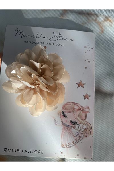MİNELLASTORE متجر minella مشبك جديد للصيف من الساتان اللامع والأورجانزا متعدد الطبقات على شكل زهرة الورد للنساء والأطفال