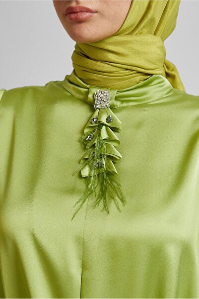 Alvina Brooch Satin Tunic 45589