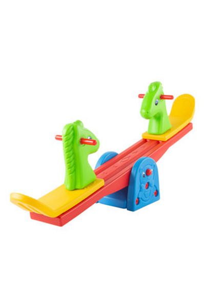Toybox See Saw Teeter Totter for Backyard or Playroom With Easy-Grip Handles