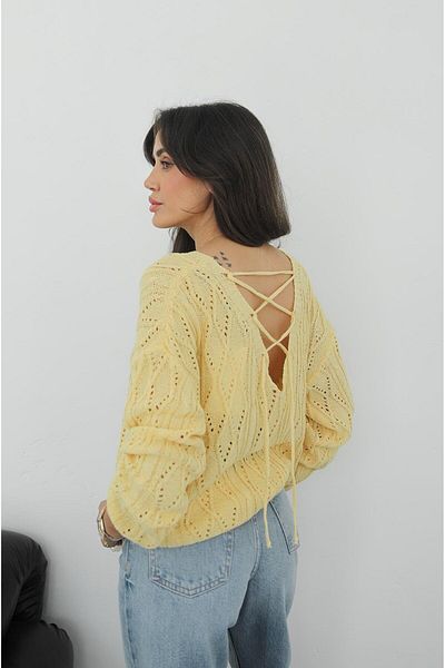 Havoş Tricot cu guler galben