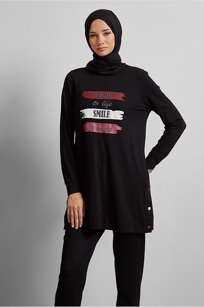 Alvina Text Printed Tracksuit Tunic 45603