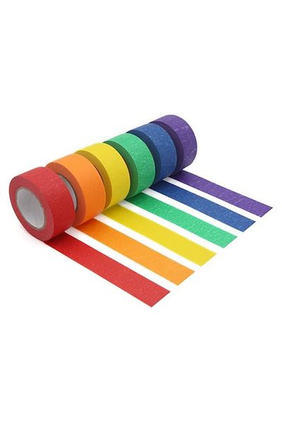COOYA Colored Masking Tape,Colored Painters Tape for Arts Crafts,Supplies for Kids,6 Different Color Rolls