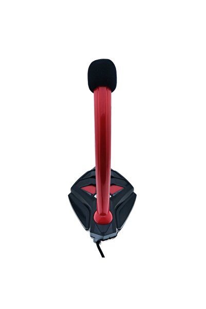 OEM K1 gaming microphone, with base 120 x104 mm, cable length 140 cm, USB connector, black with red